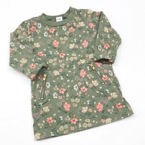 Old Navy olive green floral tunic sweater